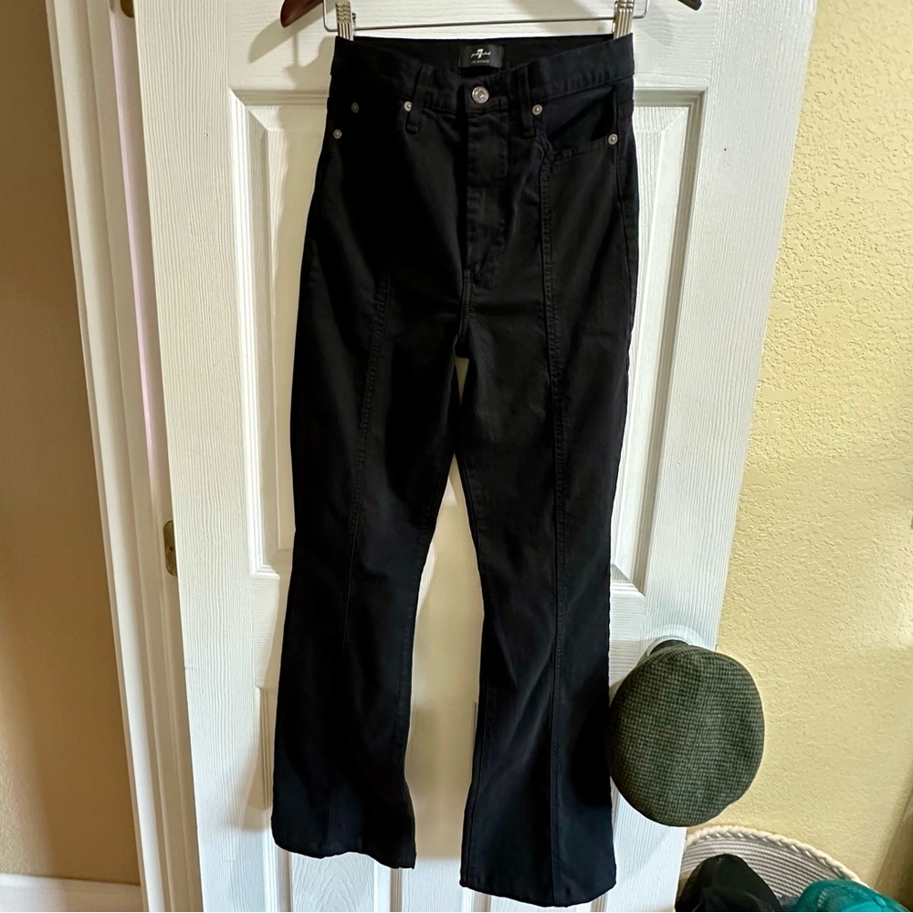 7 for all mankind ultra high rise Dojo in ink black, 26 (trouser style)